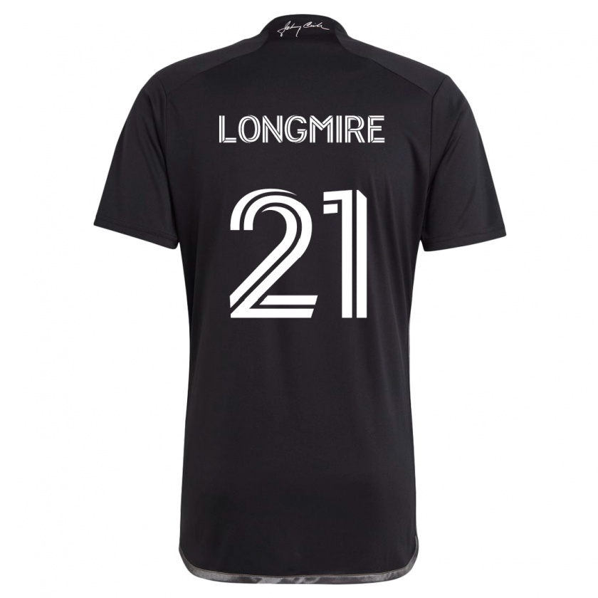 Kandiny Kinder Ahmed Longmire #21 Schwarz Auswärtstrikot Trikot 2024/25 T-Shirt