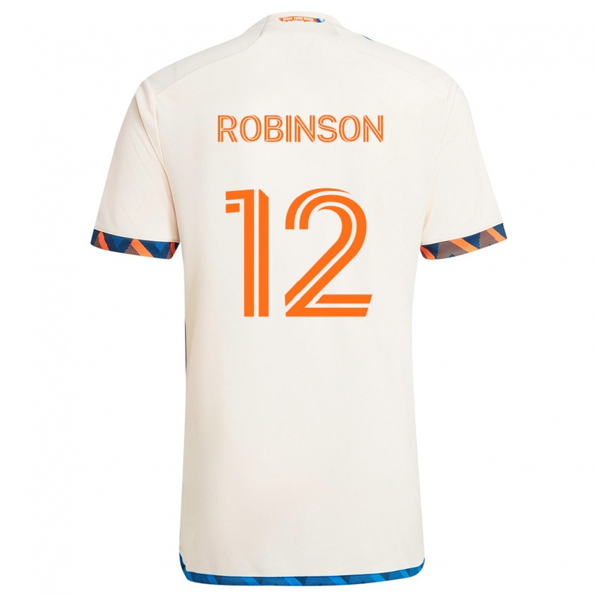 Kandiny Kinder Miles Robinson #12 Weiß Orange Auswärtstrikot Trikot 2024/25 T-Shirt