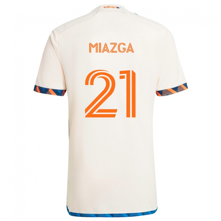 Kandiny Kinder Matt Miazga #21 Weiß Orange Auswärtstrikot Trikot 2024/25 T-Shirt