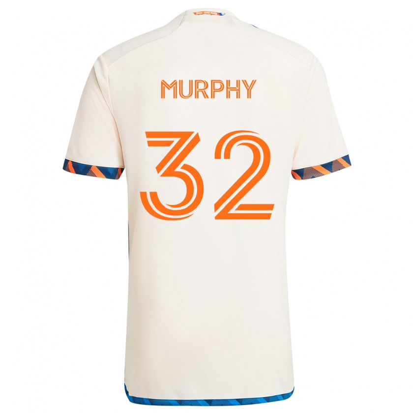 Kandiny Kinder Ian Murphy #32 Weiß Orange Auswärtstrikot Trikot 2024/25 T-Shirt