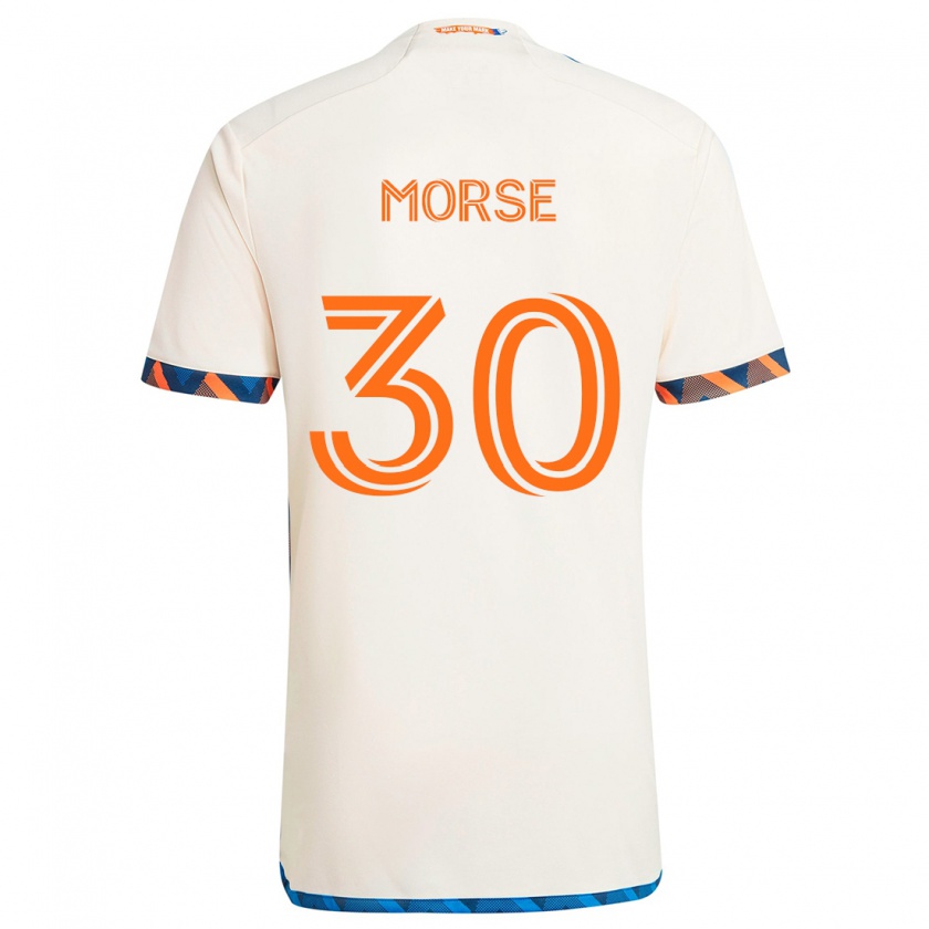 Kandiny Kinder Hunter Morse #30 Weiß Orange Auswärtstrikot Trikot 2024/25 T-Shirt