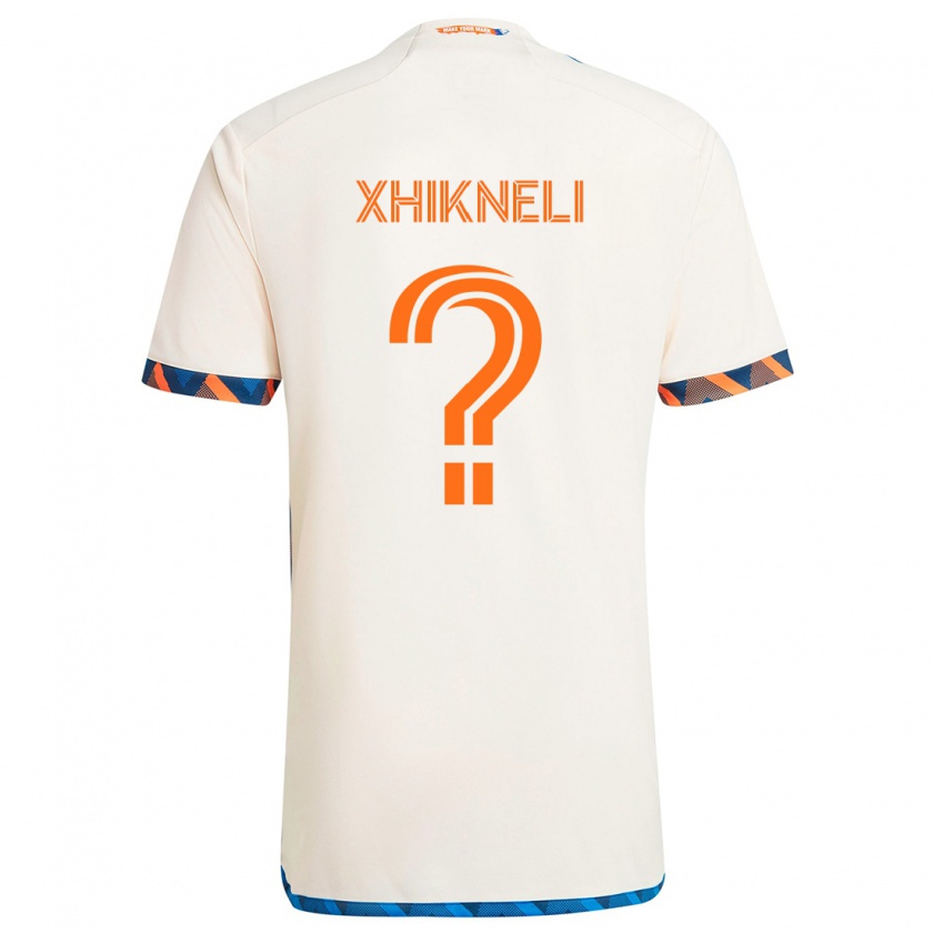 Kandiny Kinder Diego Xhikneli #0 Weiß Orange Auswärtstrikot Trikot 2024/25 T-Shirt