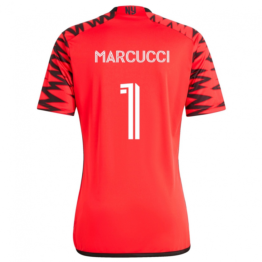 Kandiny Kinder Aj Marcucci #1 Rot Schwarz Weiß Auswärtstrikot Trikot 2024/25 T-Shirt