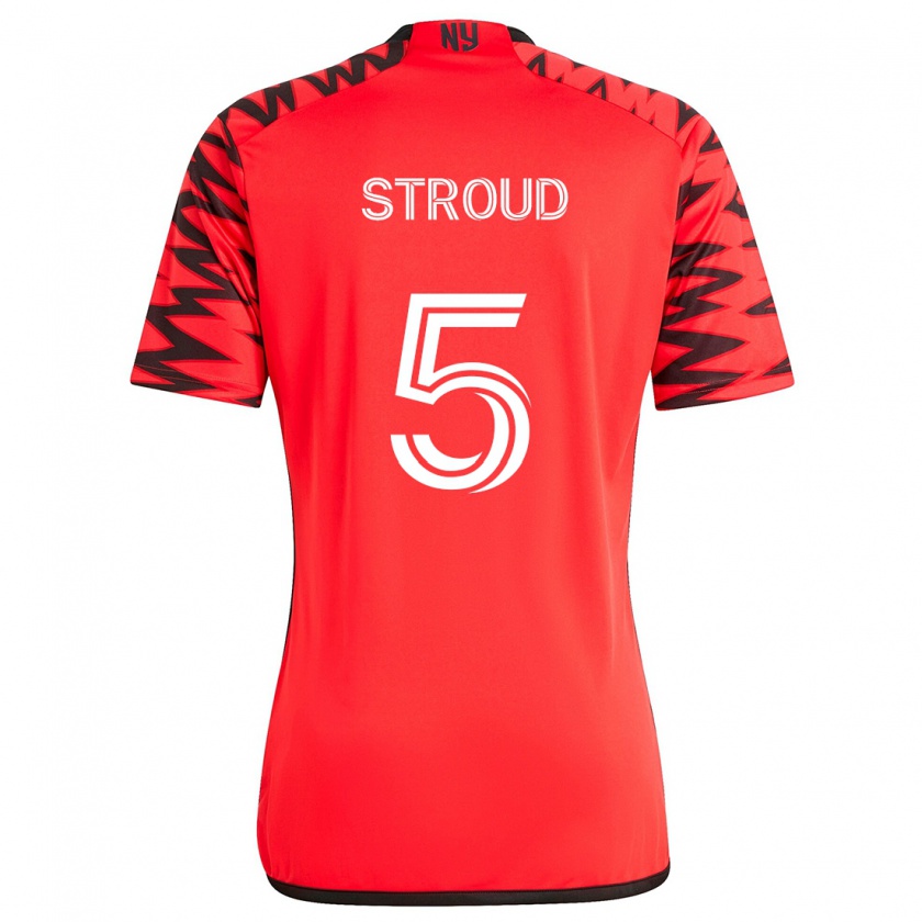 Kandiny Kinder Peter Stroud #5 Rot Schwarz Weiß Auswärtstrikot Trikot 2024/25 T-Shirt