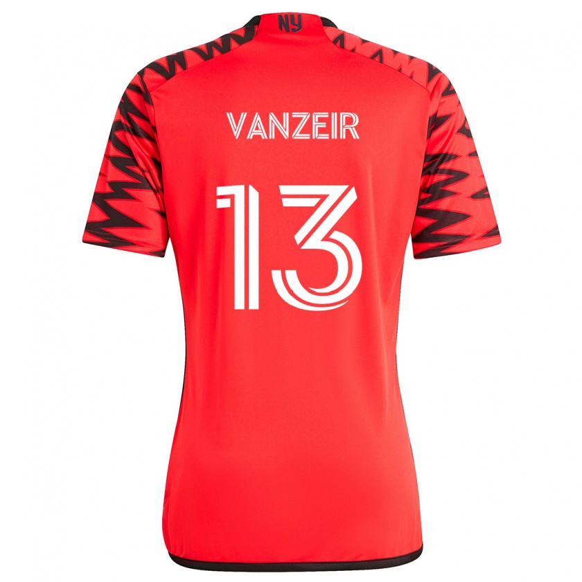 Kandiny Kinder Dante Vanzeir #13 Rot Schwarz Weiß Auswärtstrikot Trikot 2024/25 T-Shirt