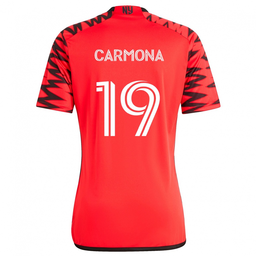 Kandiny Kinder Wikelman Carmona #19 Rot Schwarz Weiß Auswärtstrikot Trikot 2024/25 T-Shirt