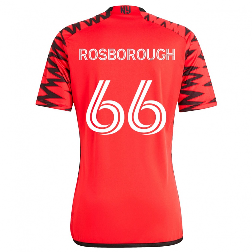 Kandiny Kinder Tanner Rosborough #66 Rot Schwarz Weiß Auswärtstrikot Trikot 2024/25 T-Shirt