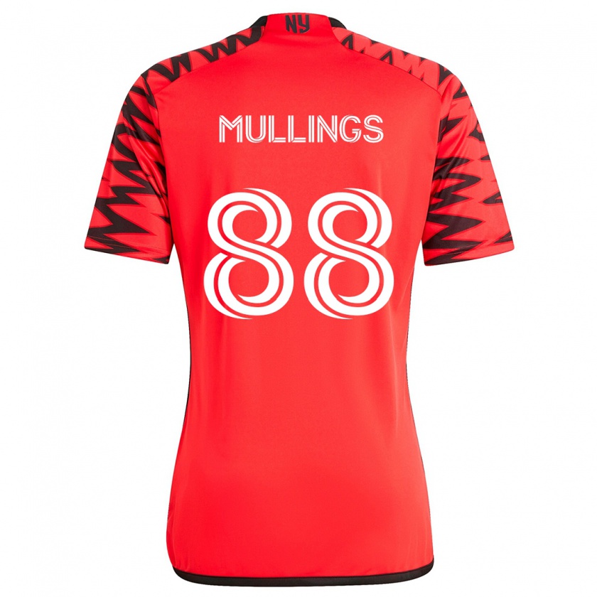 Kandiny Kinder O'vonte Mullings #88 Rot Schwarz Weiß Auswärtstrikot Trikot 2024/25 T-Shirt