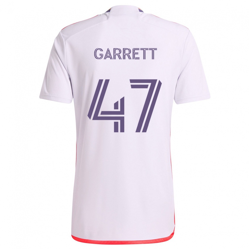 Kandiny Kinder Ian Garrett #47 Weiß Rot Lila Auswärtstrikot Trikot 2024/25 T-Shirt