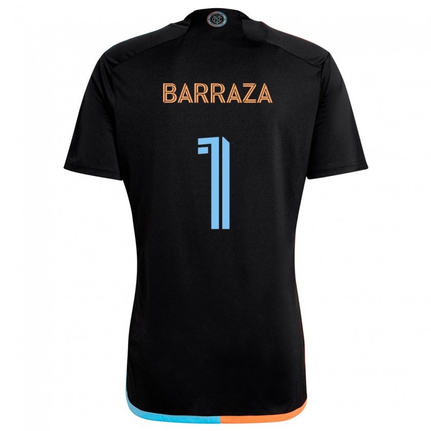 Kandiny Kinder Luis Barraza #1 Schwarz Orange Blau Auswärtstrikot Trikot 2024/25 T-Shirt