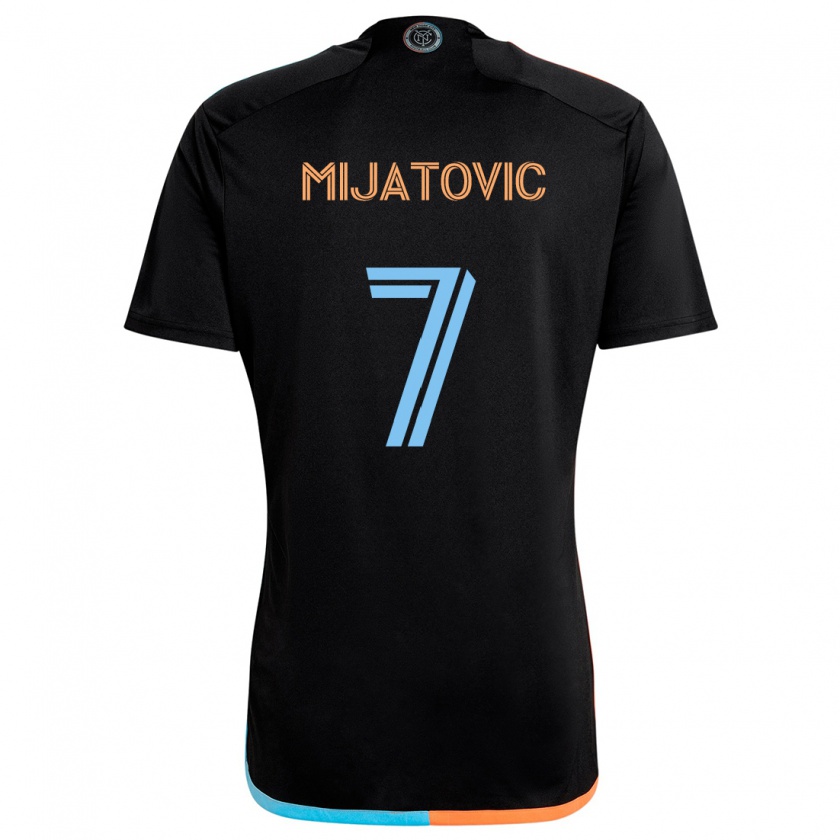 Kandiny Kinder Jovan Mijatovic #7 Schwarz Orange Blau Auswärtstrikot Trikot 2024/25 T-Shirt