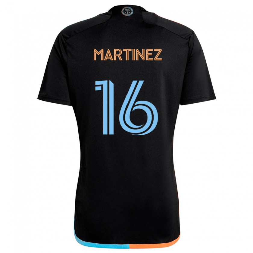 Kandiny Kinder Alonso Martínez #16 Schwarz Orange Blau Auswärtstrikot Trikot 2024/25 T-Shirt