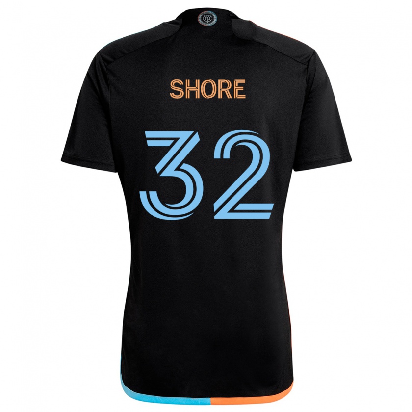 Kandiny Kinder Jonathan Shore #32 Schwarz Orange Blau Auswärtstrikot Trikot 2024/25 T-Shirt