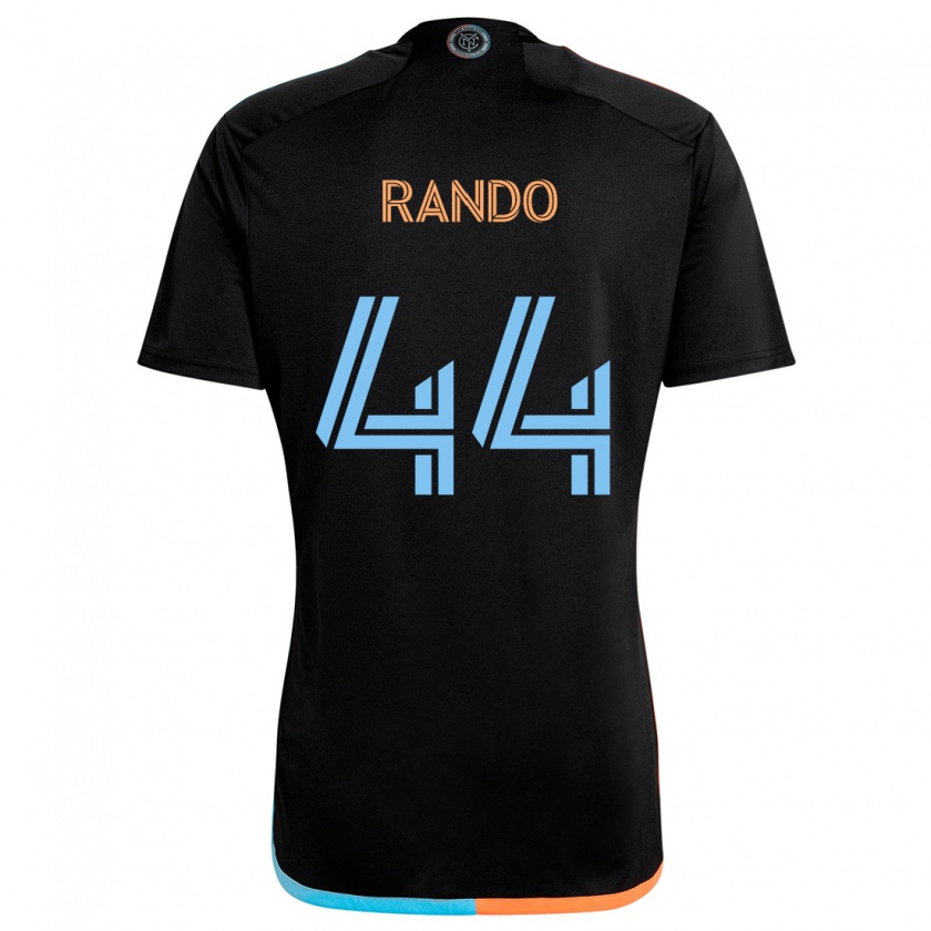 Kandiny Kinder Alex Rando #44 Schwarz Orange Blau Auswärtstrikot Trikot 2024/25 T-Shirt