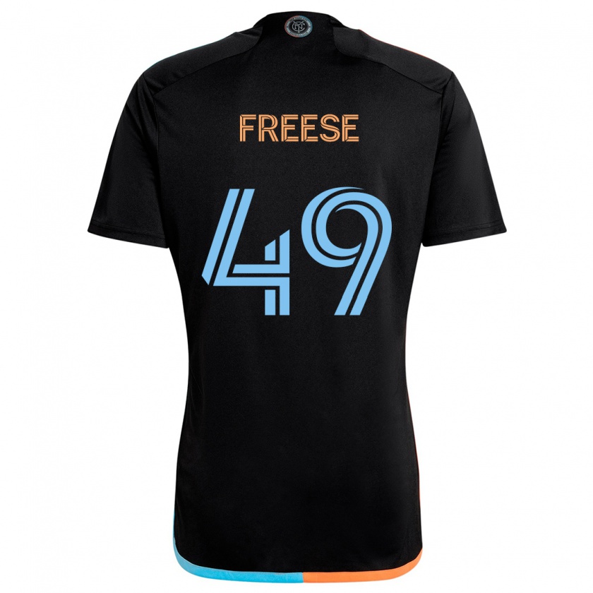 Kandiny Kinder Matt Freese #49 Schwarz Orange Blau Auswärtstrikot Trikot 2024/25 T-Shirt