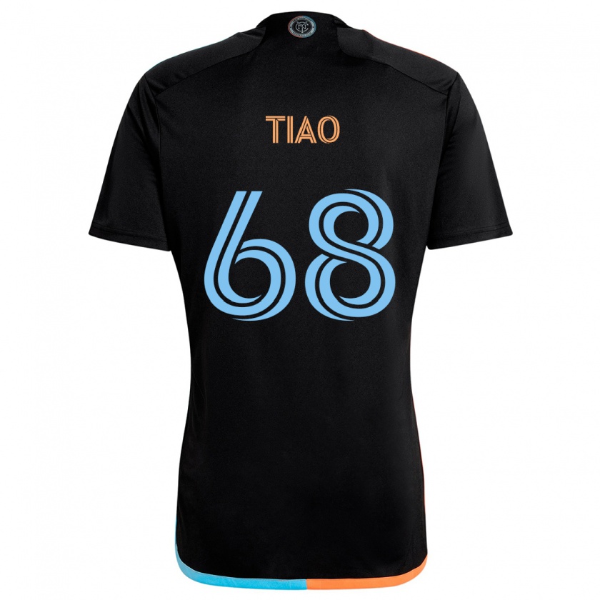 Kandiny Kinder Christopher Tiao #68 Schwarz Orange Blau Auswärtstrikot Trikot 2024/25 T-Shirt