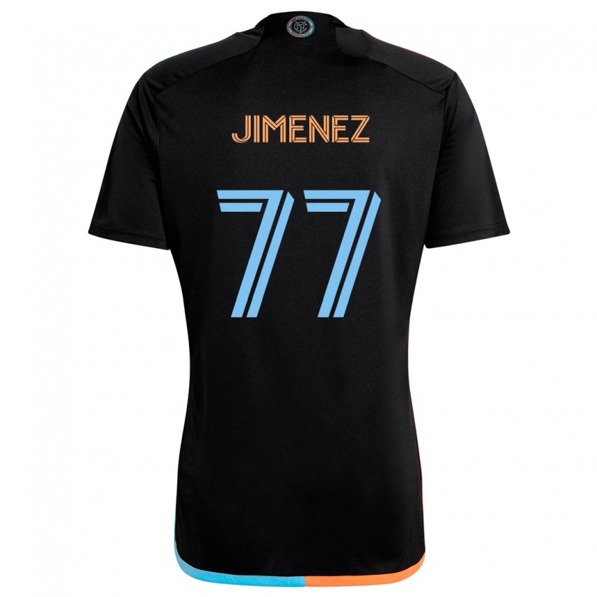 Kandiny Kinder Jonathan Jiménez #77 Schwarz Orange Blau Auswärtstrikot Trikot 2024/25 T-Shirt