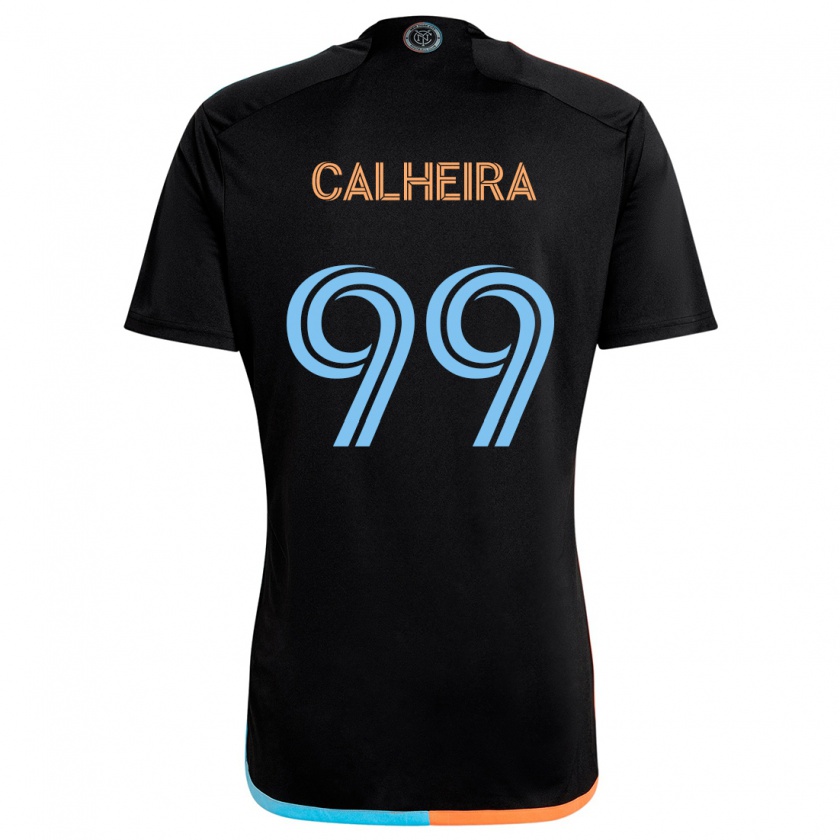 Kandiny Kinder Taylor Calheira #99 Schwarz Orange Blau Auswärtstrikot Trikot 2024/25 T-Shirt