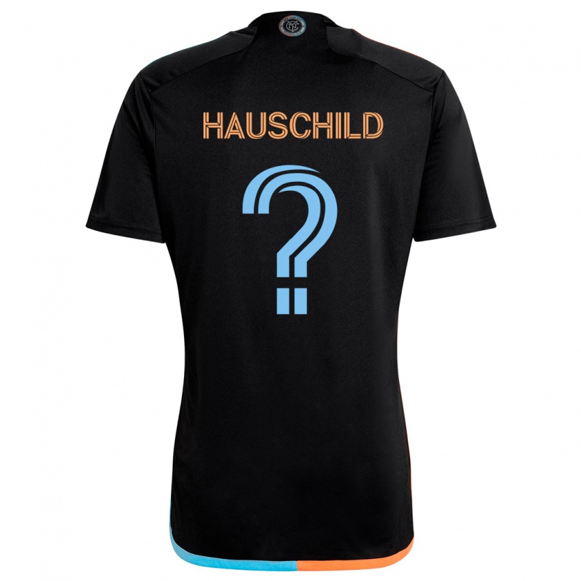 Kandiny Kinder Alexander Hauschild #0 Schwarz Orange Blau Auswärtstrikot Trikot 2024/25 T-Shirt