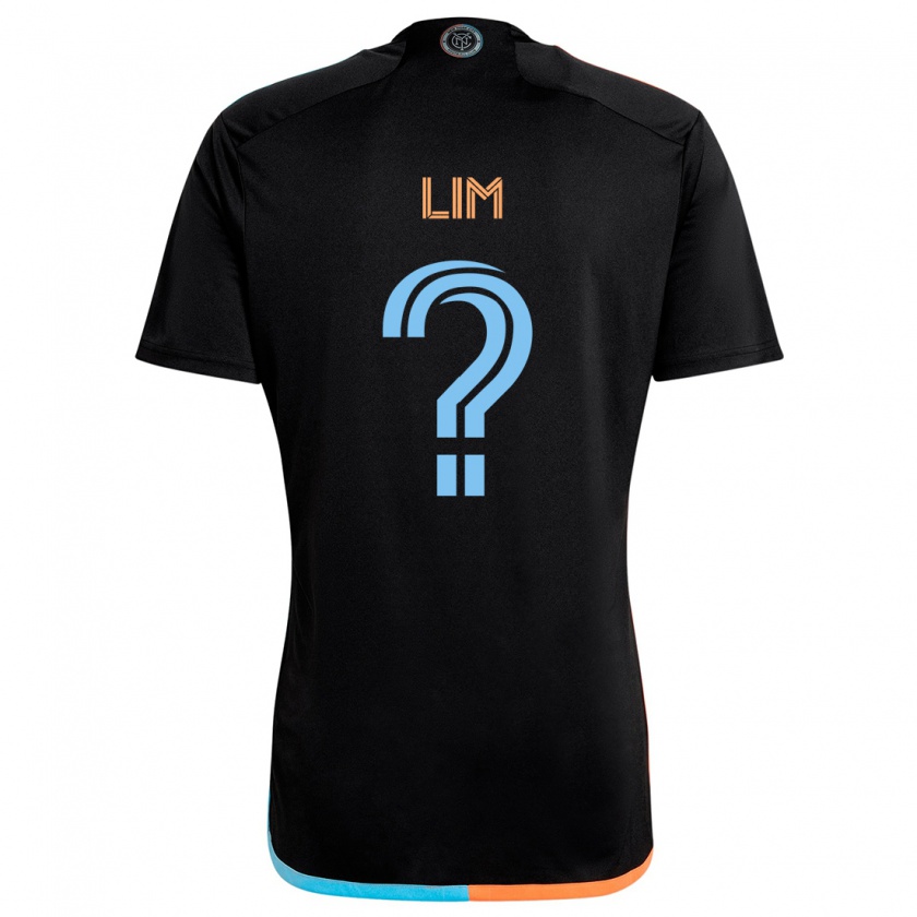 Kandiny Kinder Evan Lim #0 Schwarz Orange Blau Auswärtstrikot Trikot 2024/25 T-Shirt