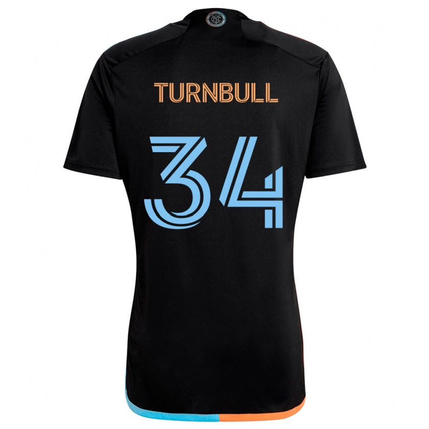 Kandiny Kinder Stephen Turnbull #34 Schwarz Orange Blau Auswärtstrikot Trikot 2024/25 T-Shirt