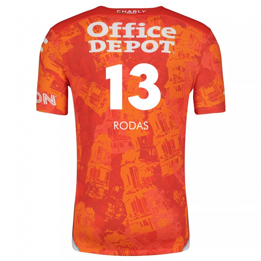 Kandiny Kinder Carlos Rodas #13 Orange Weiß Auswärtstrikot Trikot 2024/25 T-Shirt