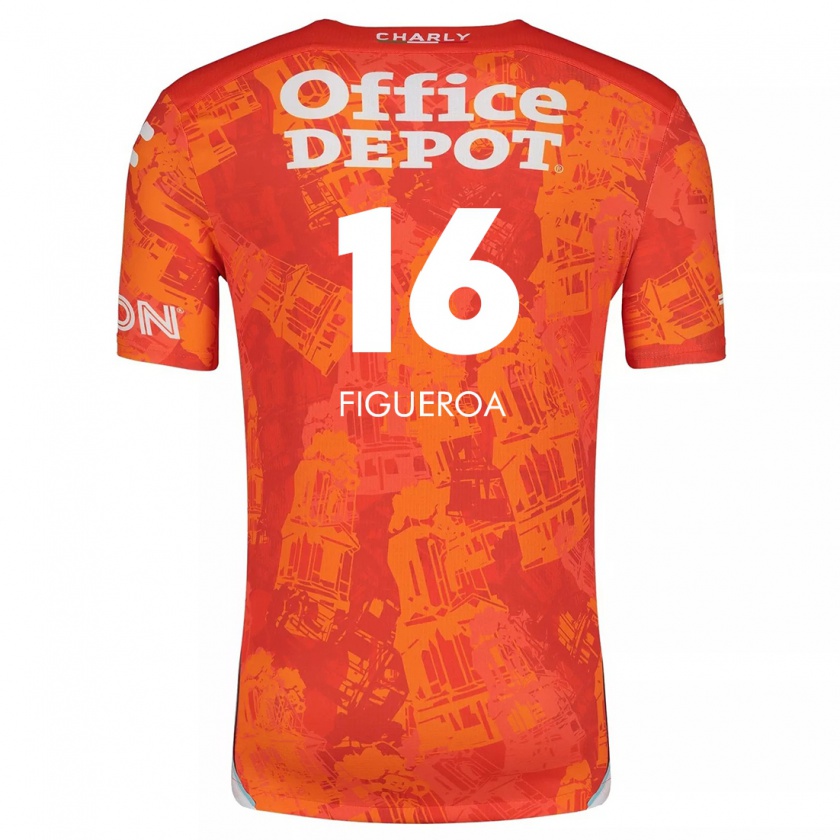 Kandiny Kinder Antonio Figueroa #16 Orange Weiß Auswärtstrikot Trikot 2024/25 T-Shirt