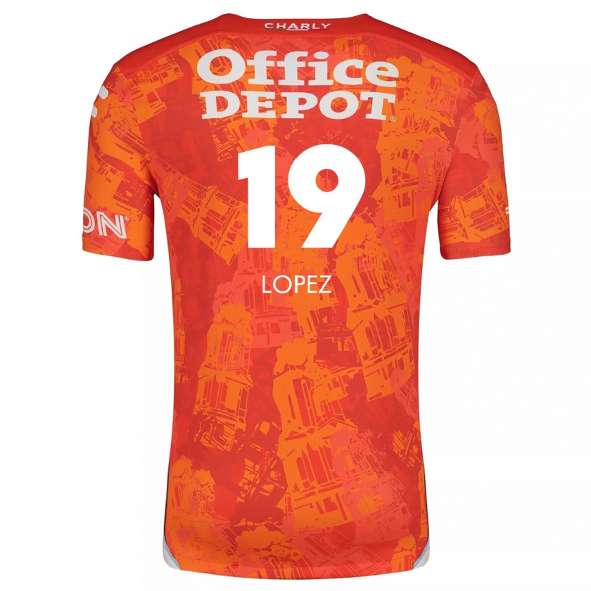 Kandiny Kinder Javier Eduardo López #19 Orange Weiß Auswärtstrikot Trikot 2024/25 T-Shirt