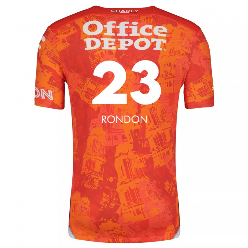 Kandiny Kinder Salomón Rondón #23 Orange Weiß Auswärtstrikot Trikot 2024/25 T-Shirt