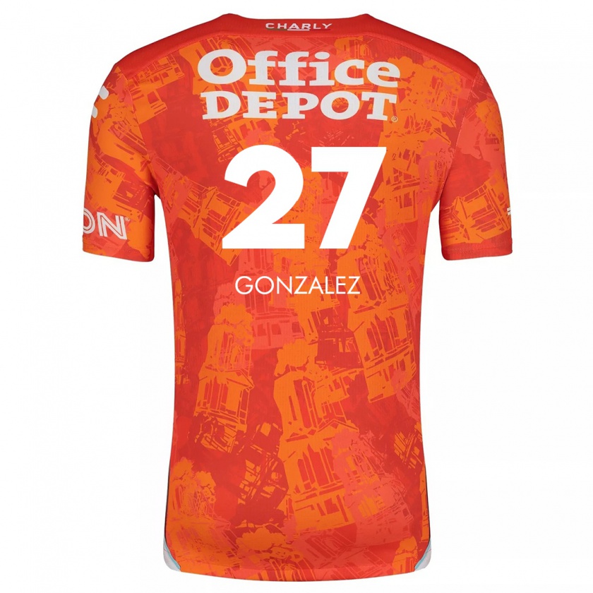 Kandiny Kinder Owen González #27 Orange Weiß Auswärtstrikot Trikot 2024/25 T-Shirt