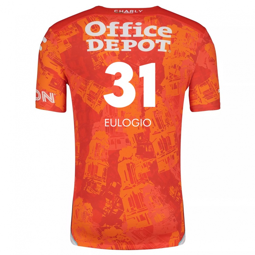 Kandiny Kinder José Eulogio #31 Orange Weiß Auswärtstrikot Trikot 2024/25 T-Shirt