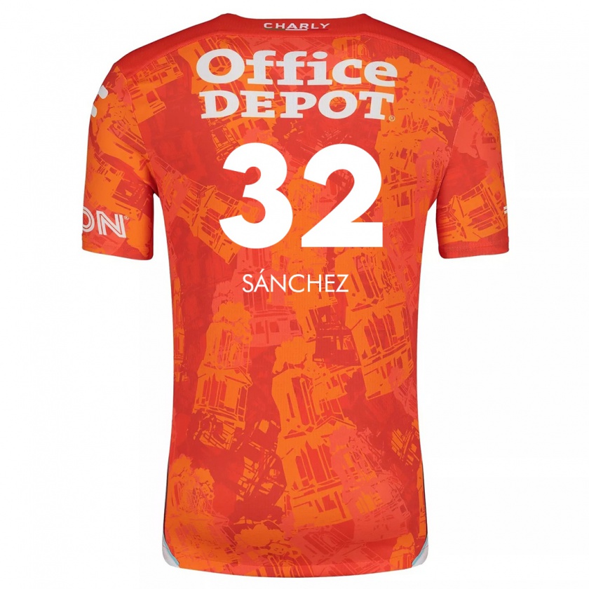 Kandiny Kinder Carlos Sánchez #32 Orange Weiß Auswärtstrikot Trikot 2024/25 T-Shirt