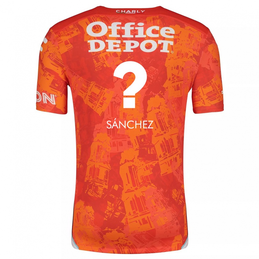 Kandiny Kinder Leonardo Sánchez #0 Orange Weiß Auswärtstrikot Trikot 2024/25 T-Shirt