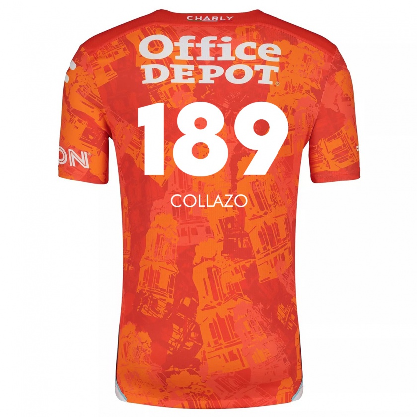 Kandiny Kinder David Collazo #189 Orange Weiß Auswärtstrikot Trikot 2024/25 T-Shirt