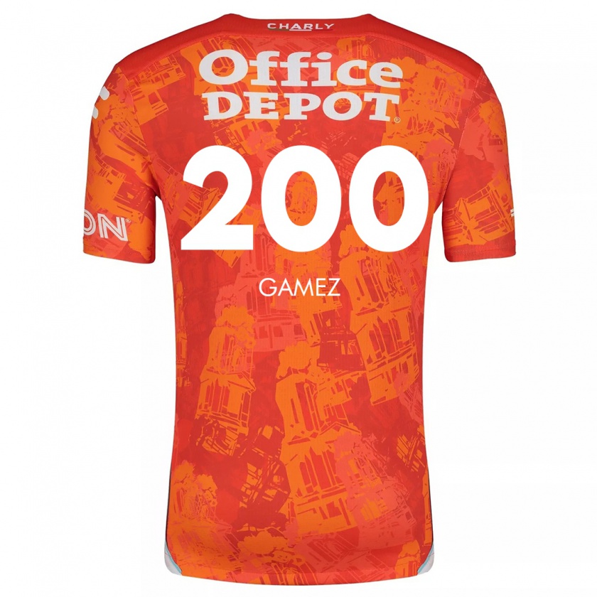 Kandiny Kinder Sergio Gámez #200 Orange Weiß Auswärtstrikot Trikot 2024/25 T-Shirt