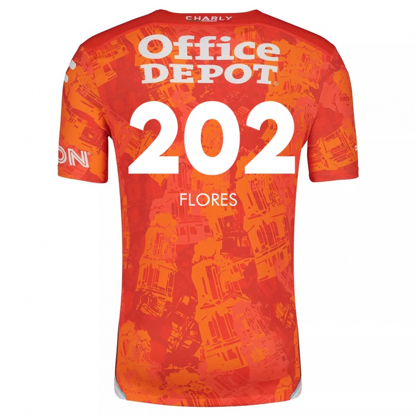 Kandiny Kinder Luis Flores #202 Orange Weiß Auswärtstrikot Trikot 2024/25 T-Shirt