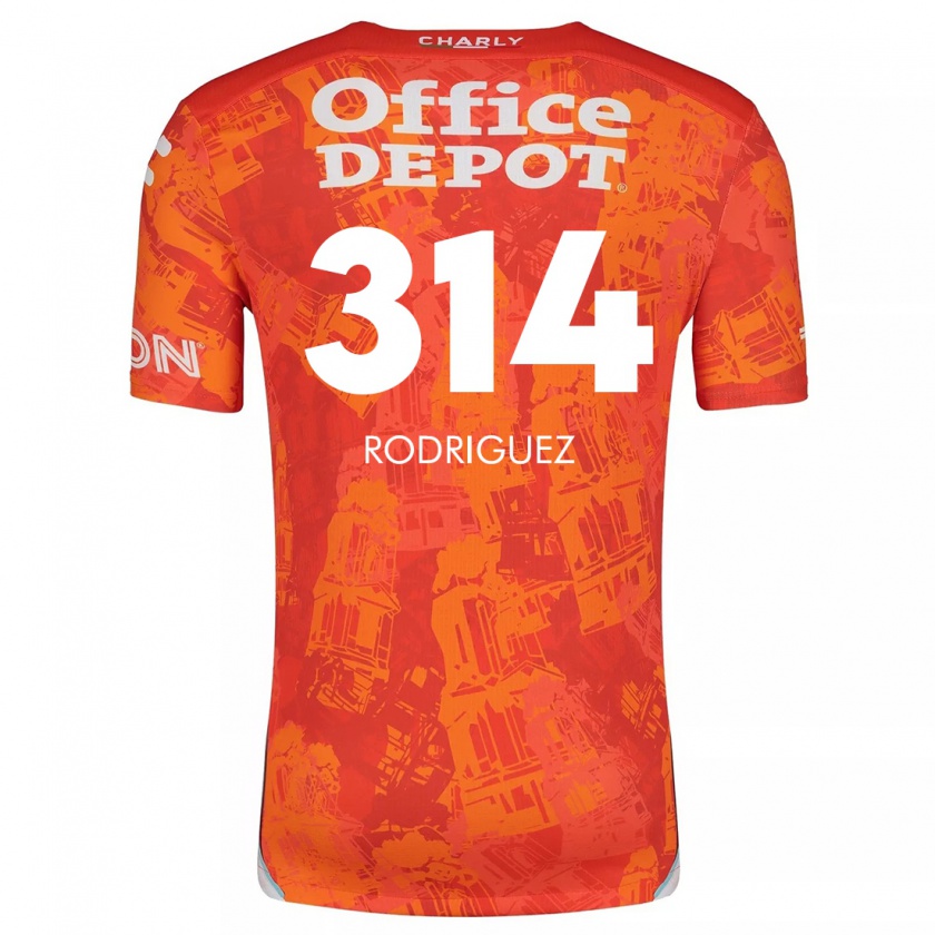 Kandiny Kinder Alan Rodríguez #314 Orange Weiß Auswärtstrikot Trikot 2024/25 T-Shirt