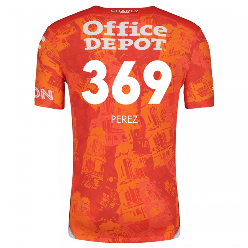 Kandiny Kinder Santiago Pérez #369 Orange Weiß Auswärtstrikot Trikot 2024/25 T-Shirt