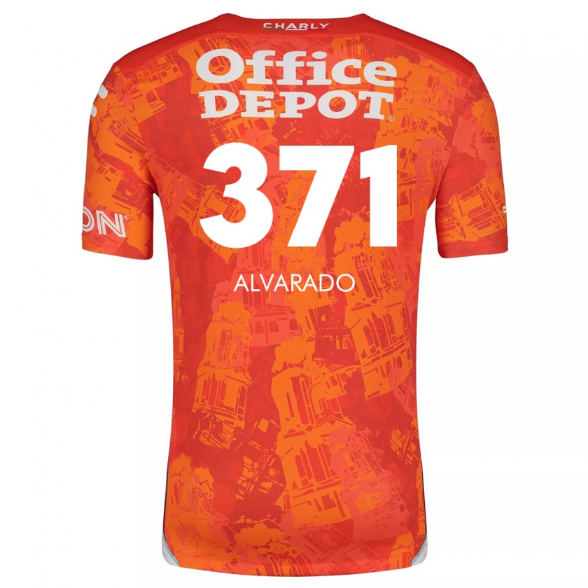 Kandiny Kinder Brandon Alvarado #371 Orange Weiß Auswärtstrikot Trikot 2024/25 T-Shirt