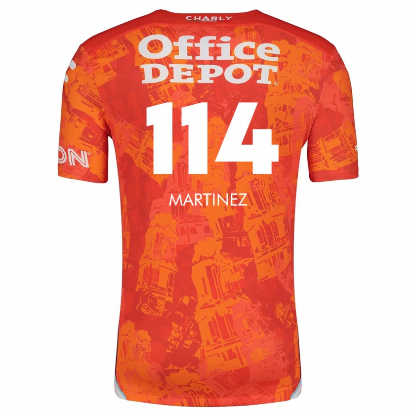 Kandiny Kinder Jesús Martínez #114 Orange Weiß Auswärtstrikot Trikot 2024/25 T-Shirt