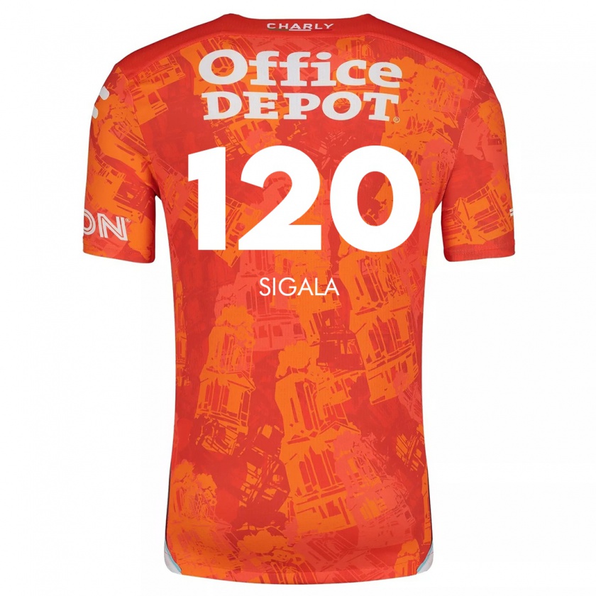 Kandiny Kinder Juan Sigala #120 Orange Weiß Auswärtstrikot Trikot 2024/25 T-Shirt