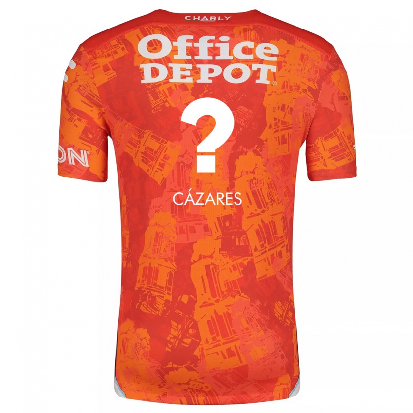 Kandiny Kinder Dimas Cázares #0 Orange Weiß Auswärtstrikot Trikot 2024/25 T-Shirt