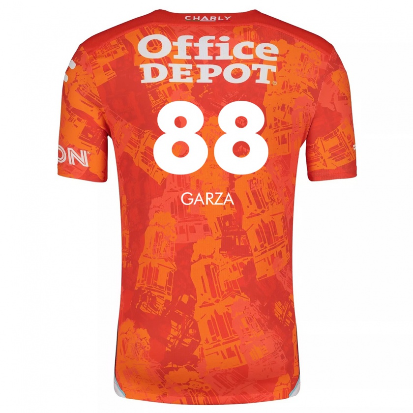 Kandiny Kinder Adrián Garza #88 Orange Weiß Auswärtstrikot Trikot 2024/25 T-Shirt