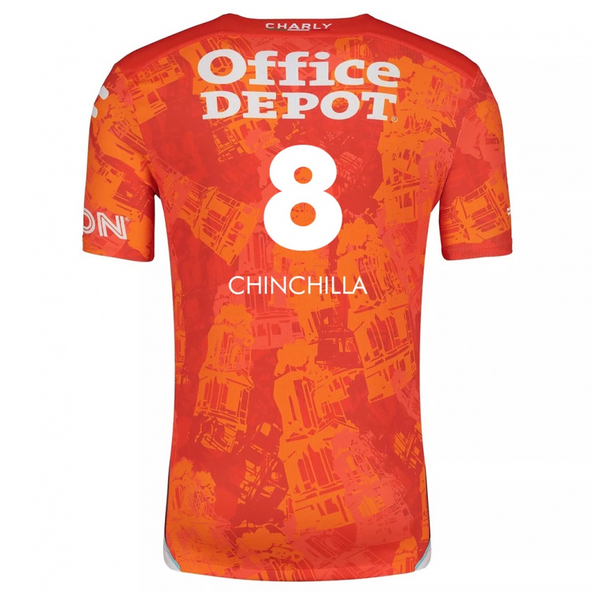 Kandiny Kinder Priscila Chinchilla #8 Orange Weiß Auswärtstrikot Trikot 2024/25 T-Shirt