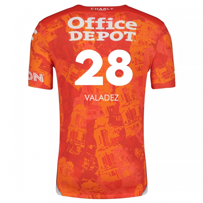 Kandiny Kinder Julia Valadez #28 Orange Weiß Auswärtstrikot Trikot 2024/25 T-Shirt