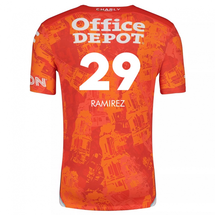 Kandiny Kinder Elliana Ramirez #29 Orange Weiß Auswärtstrikot Trikot 2024/25 T-Shirt