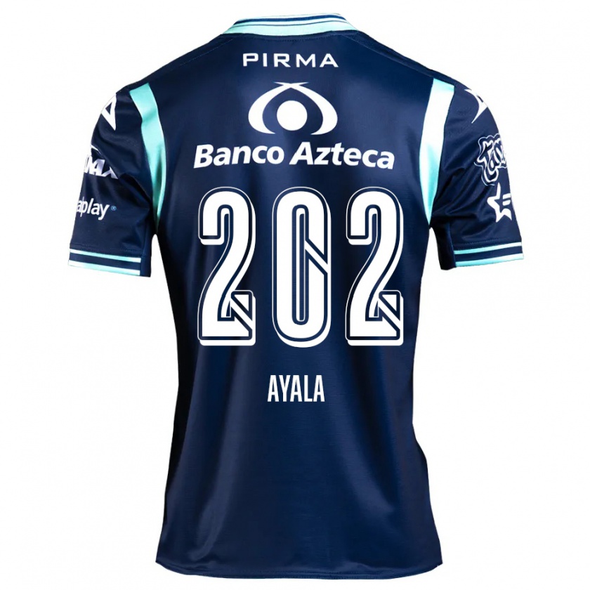 Kandiny Kinder Diego Ayala #202 Navy Blau Auswärtstrikot Trikot 2024/25 T-Shirt