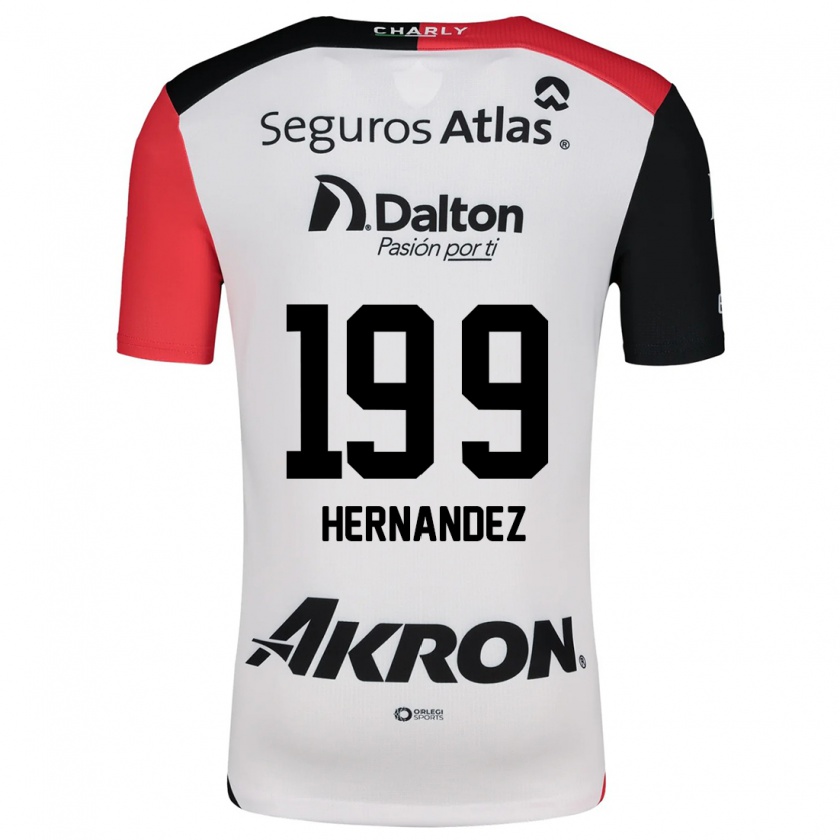 Kandiny Kinder Sergio Hernández #199 Weiß Rot Schwarz Auswärtstrikot Trikot 2024/25 T-Shirt