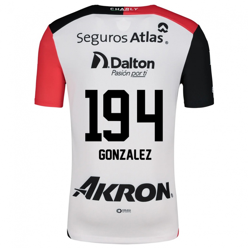 Kandiny Kinder Andrés González #194 Weiß Rot Schwarz Auswärtstrikot Trikot 2024/25 T-Shirt