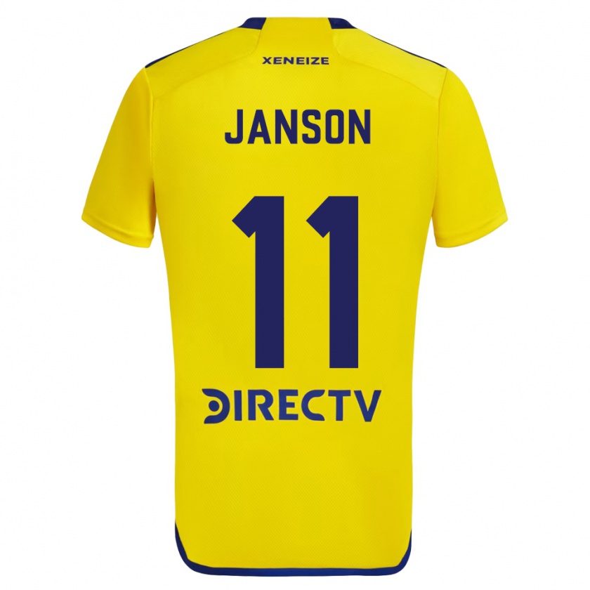 Kandiny Kinder Lucas Janson #11 Gelb Blau Auswärtstrikot Trikot 2024/25 T-Shirt